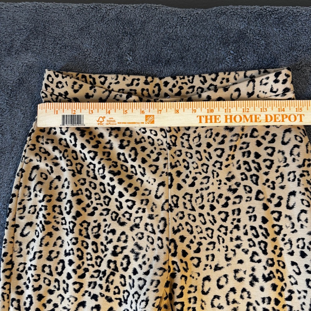 Chicos Brigitte So Slimming Leopard Print Pants Womens‎ 1R US 8 Small Tan Black - Picture 3 of 6